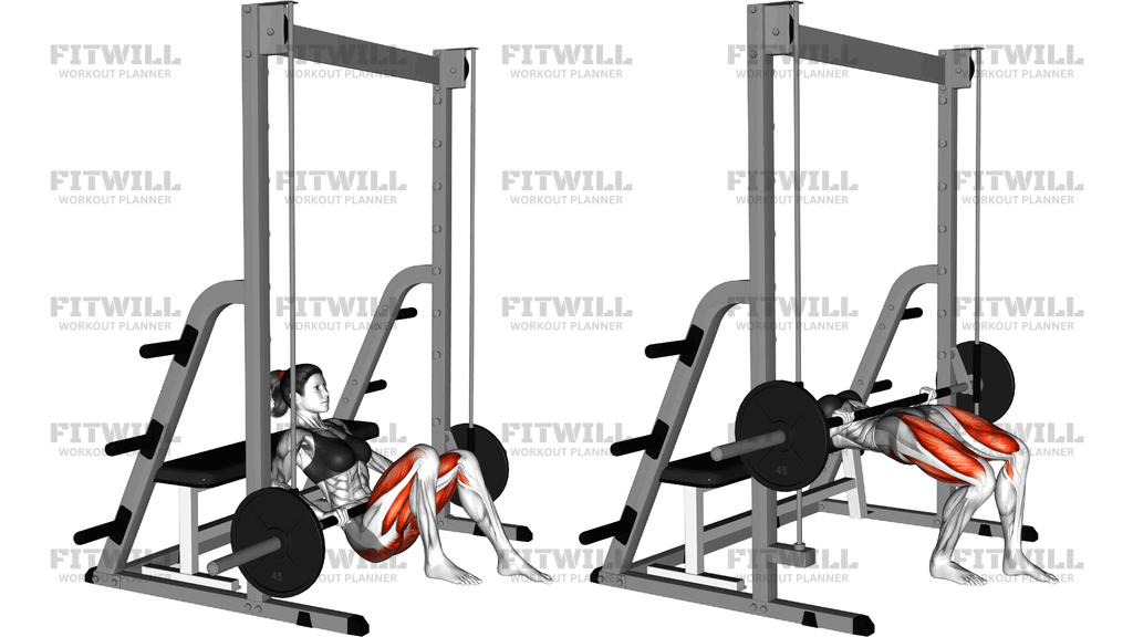 Smith Staggered Stance Hip Thrust
