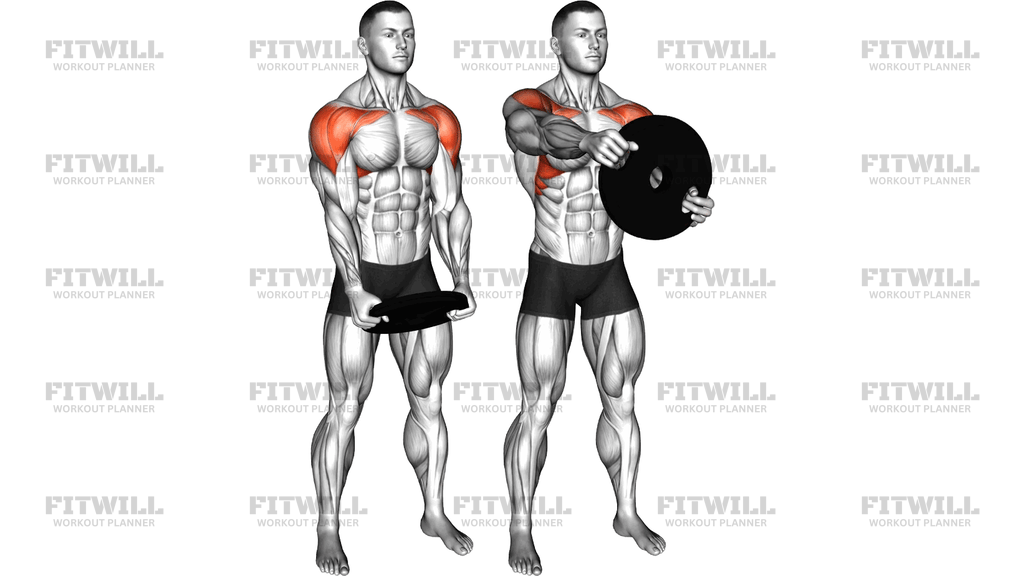 Weighted Plate Front Rotation Raise