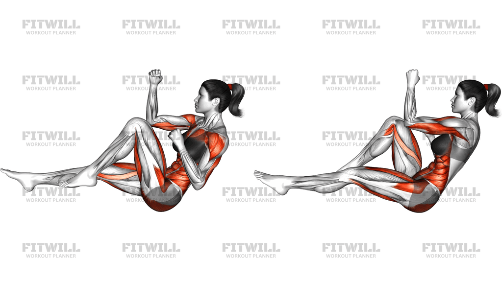 V Sit Alternating Knee Tuck