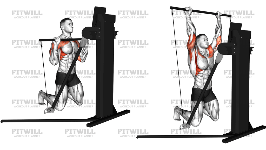 Cable Kneeling Military Press (Version 3)
