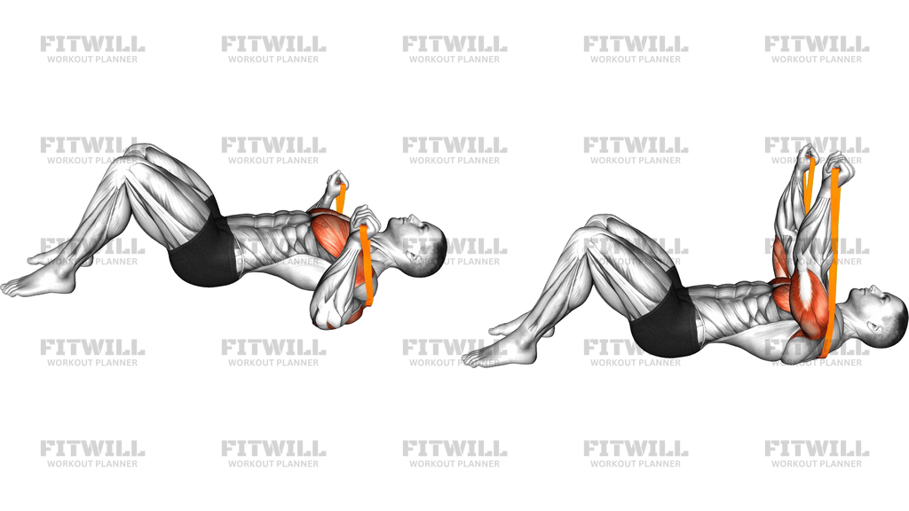 Resistance Band Lying Floor Chest Press