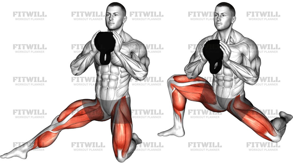 Kettlebell Half Kneeling Side Lunge
