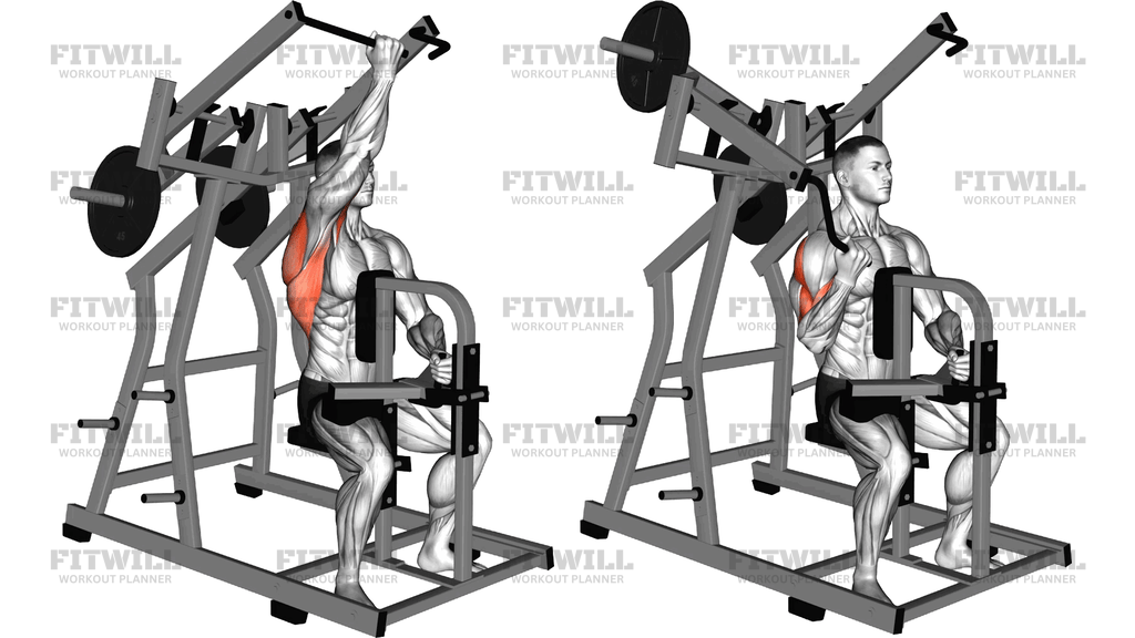 Lever Single Arm Reverse Grip Lateral Pulldown (P)