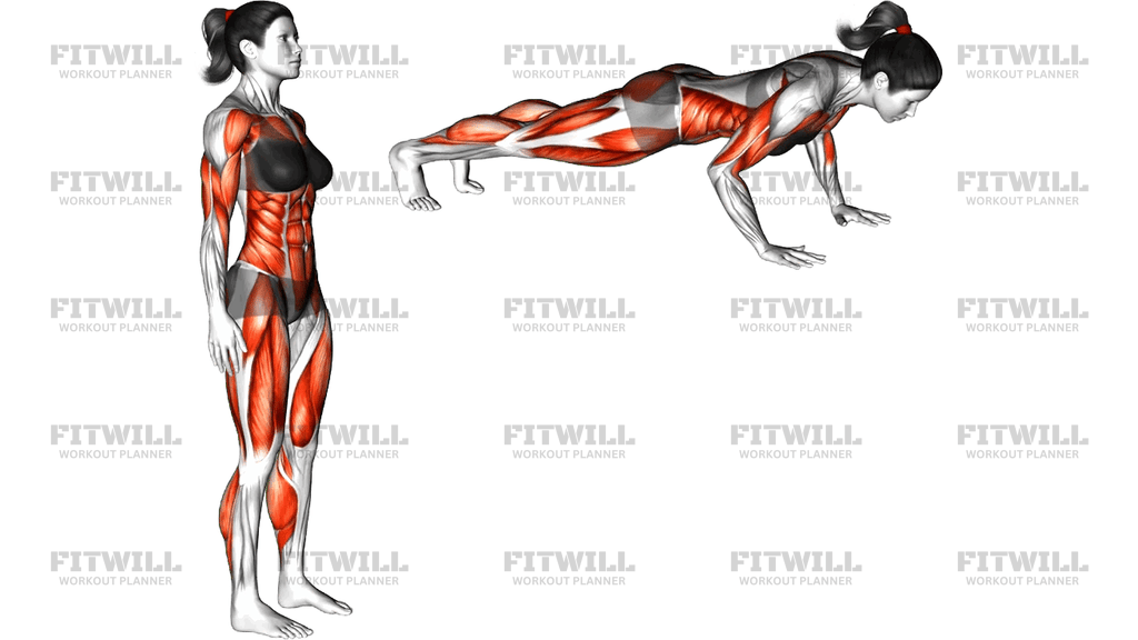 Burpee Long Jump With Push Up