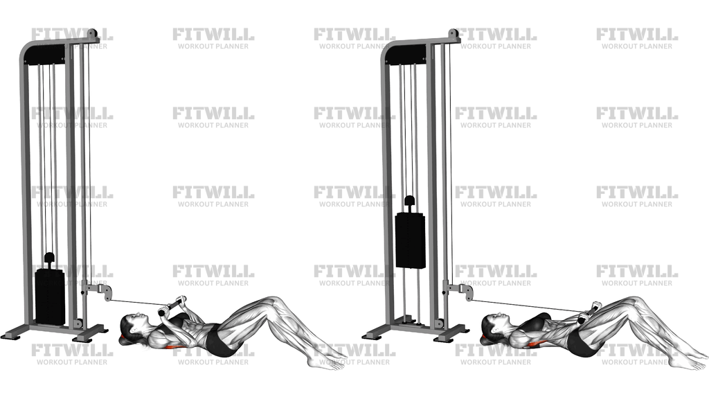 Cable Triceps Pushdown On Floor
