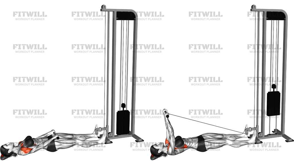 Cable Lying Floor Front Raise
