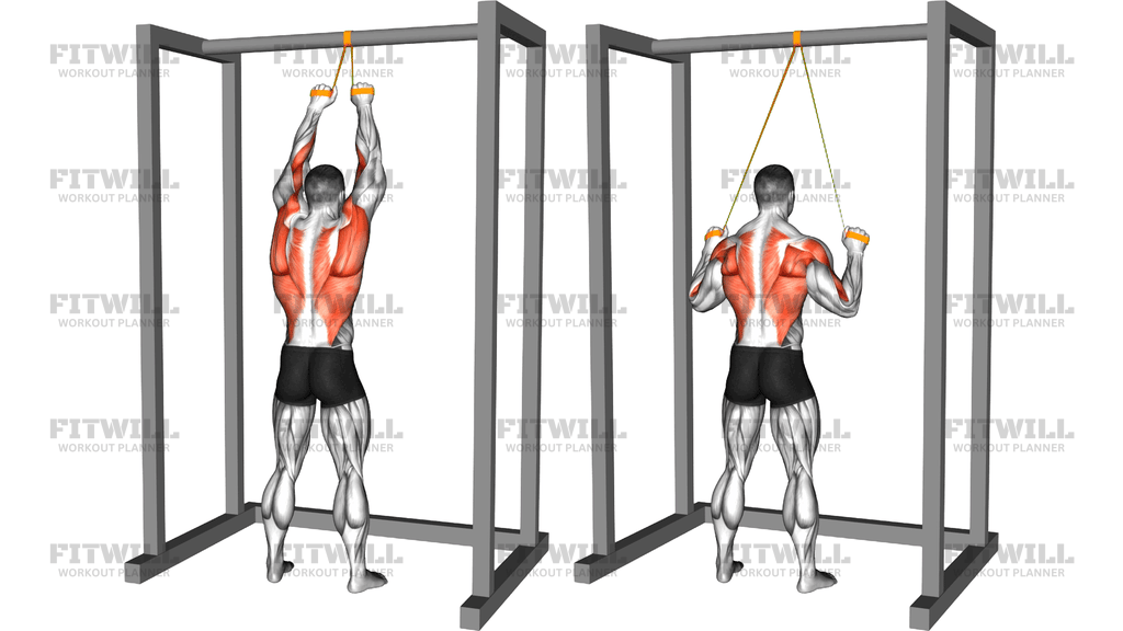 Resistance Band Standing Lat Pulldown