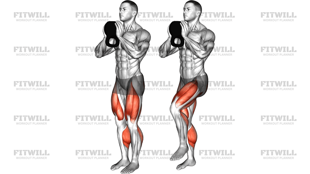 Kettlebell Goblet Marching On Spot