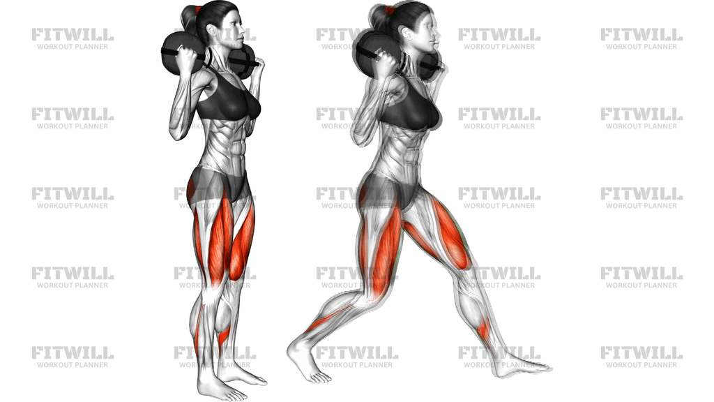 Weighted Sandbag Forward Lunge