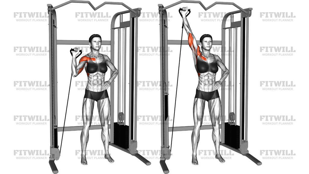 Cable Single Arm Military Press