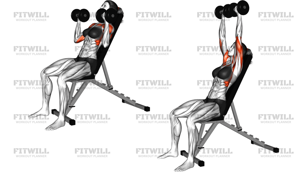 Dumbbell Incline Shoulders Press