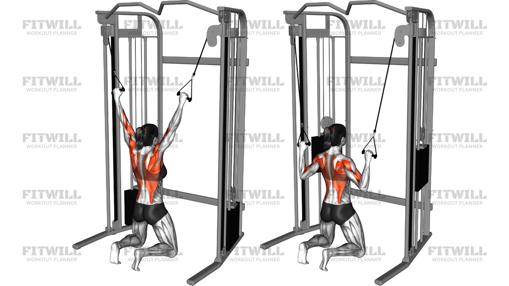 Cable Parallel Grip Lat Pulldown On Floor
