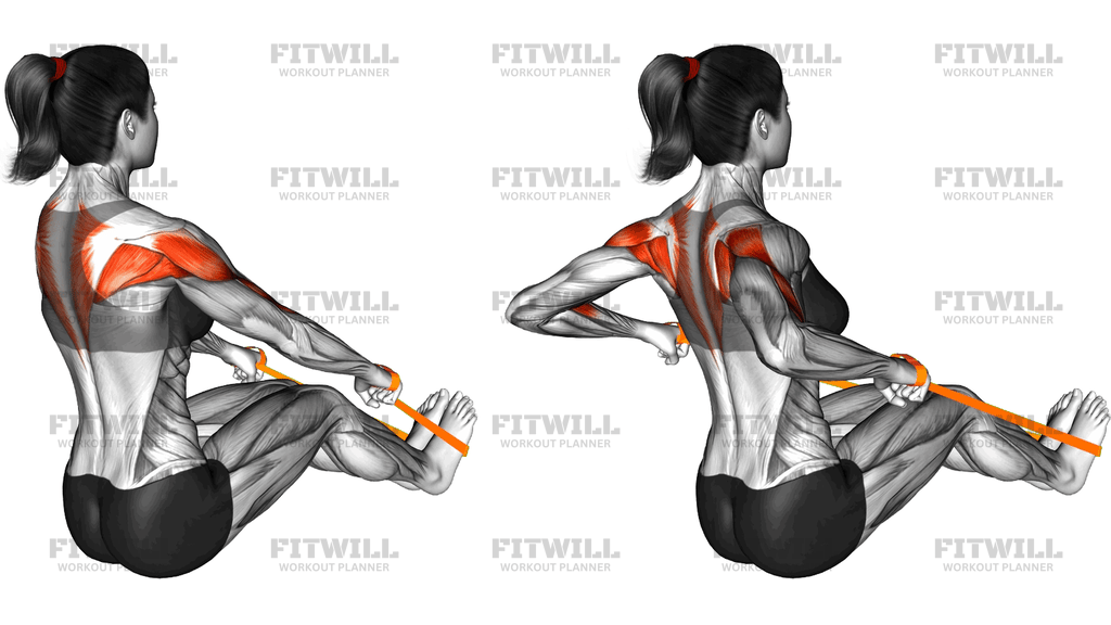 Resistance Band Seated Wide Row