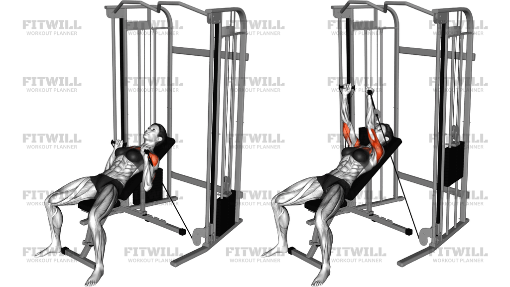 Cable Incline Close Grip Bench Press