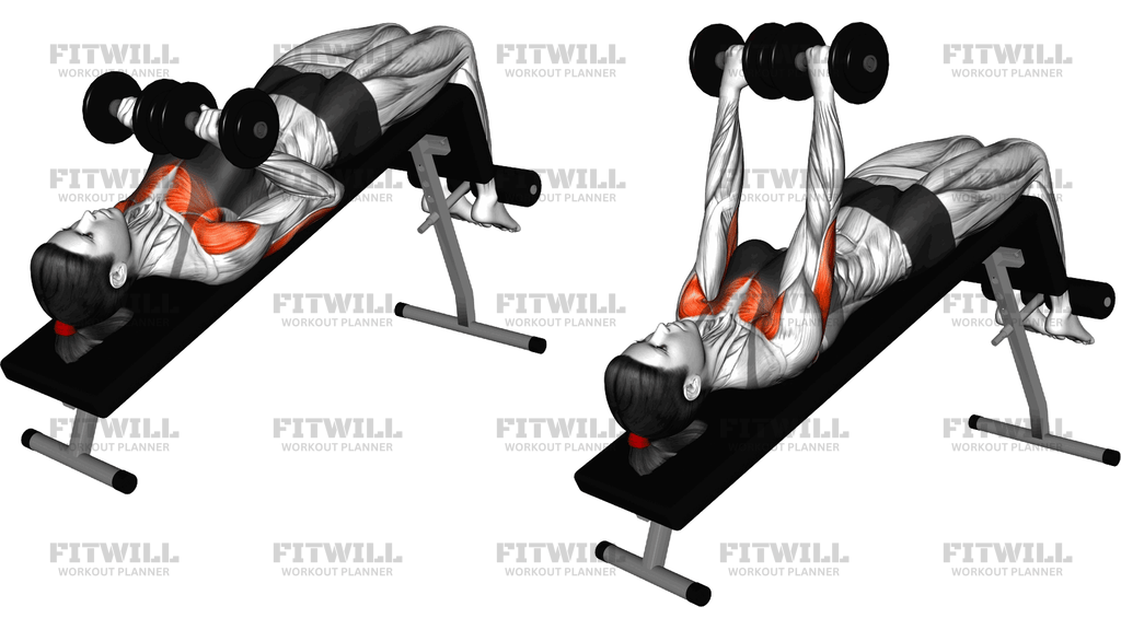 Dumbbell Decline Close Grip Press