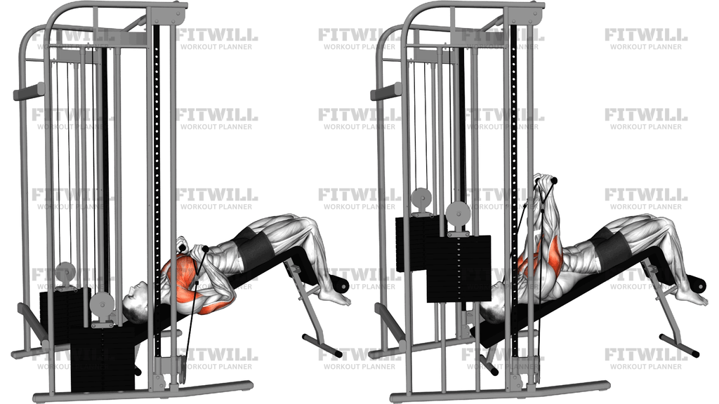 Cable Decline Close Grip Press
