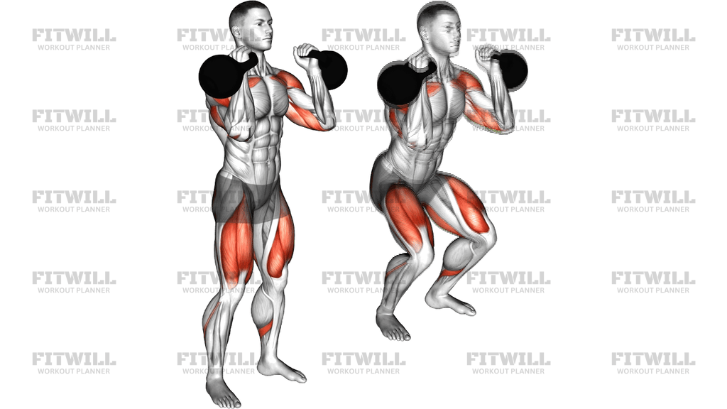 Kettlebell Squat To Overhead Press