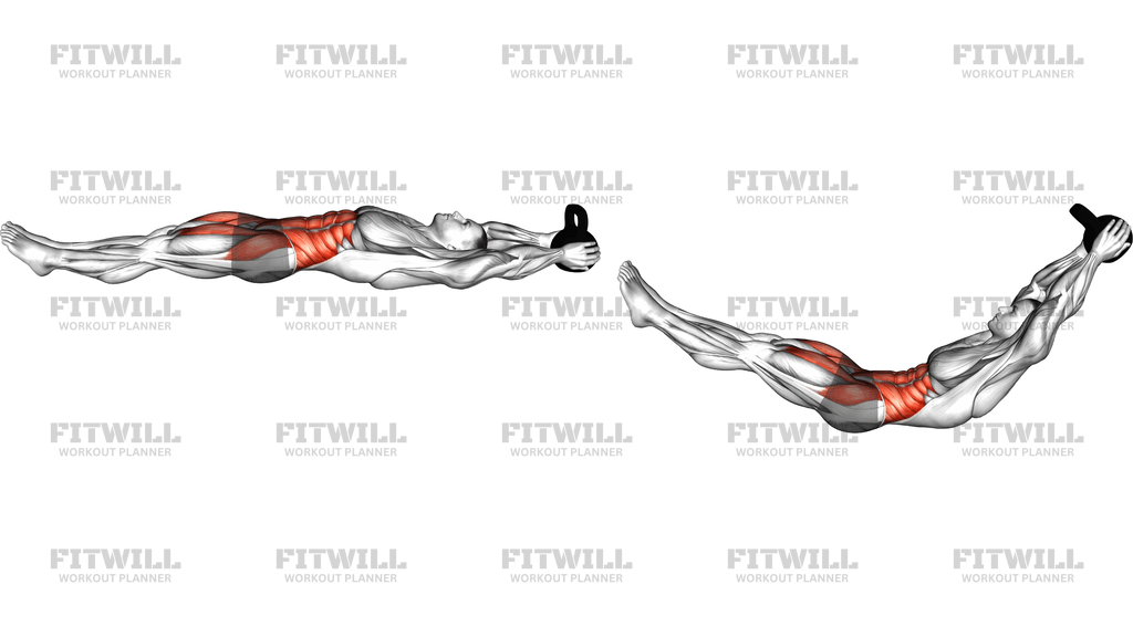 Weighted Kettlebell Hollow Hold