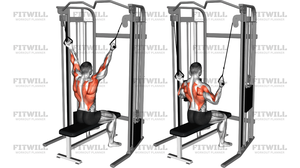 Cable Twin Handle Reverse Grip Lat Pulldown