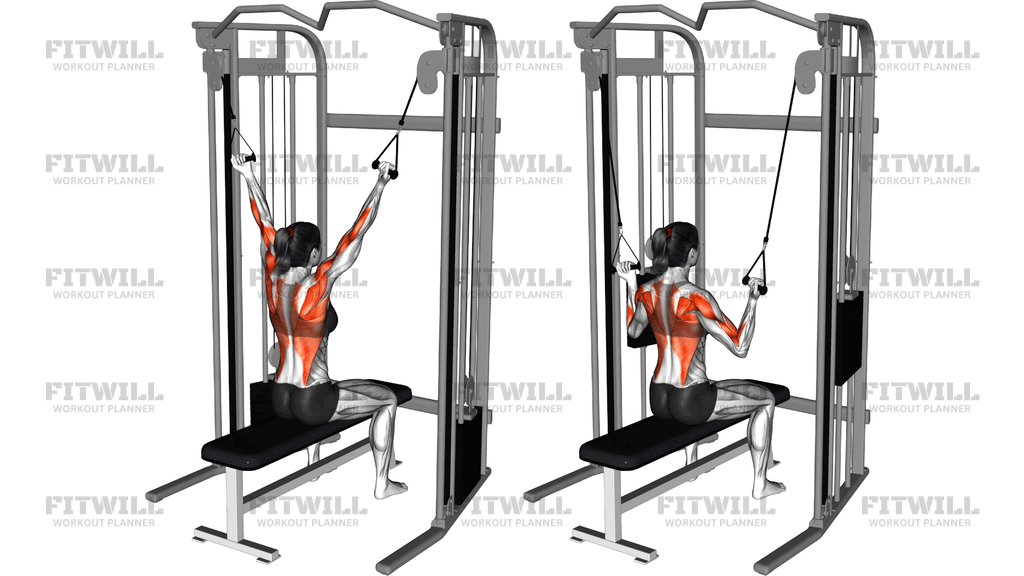 Cable Twin Handle Reverse Grip Lat Pulldown