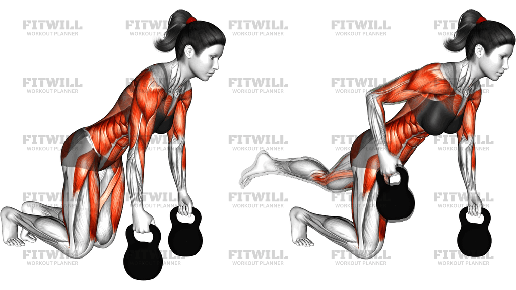 Kettlebell Bird Dog Row
