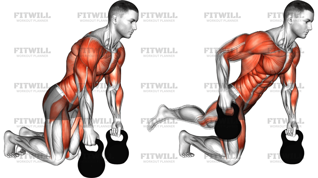 Kettlebell Bird Dog Row