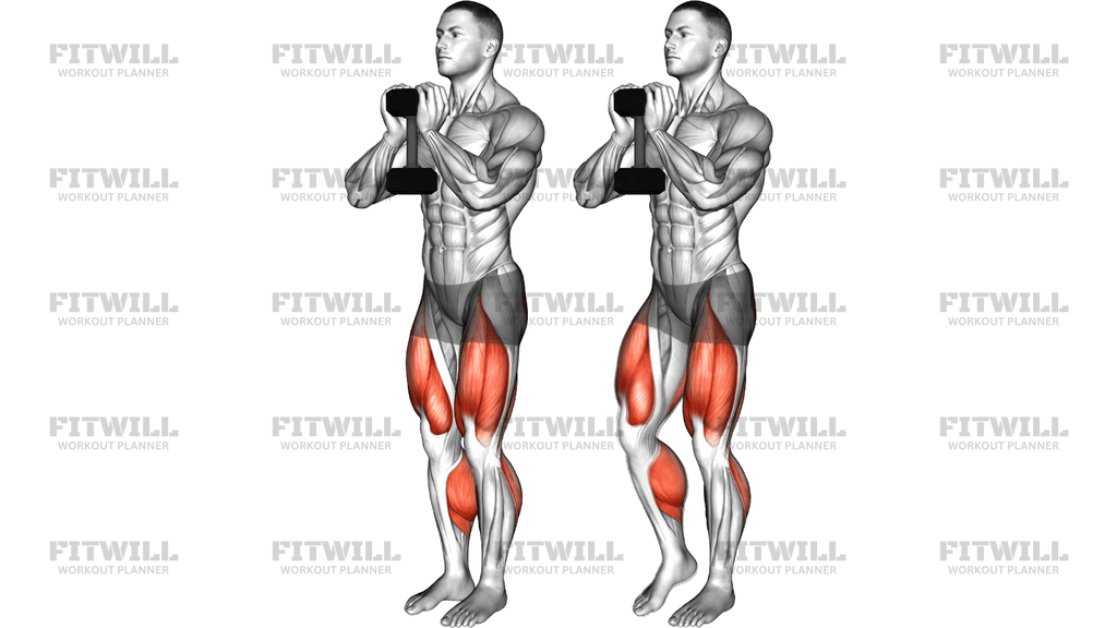 Dumbbell Goblet Marching On Spot