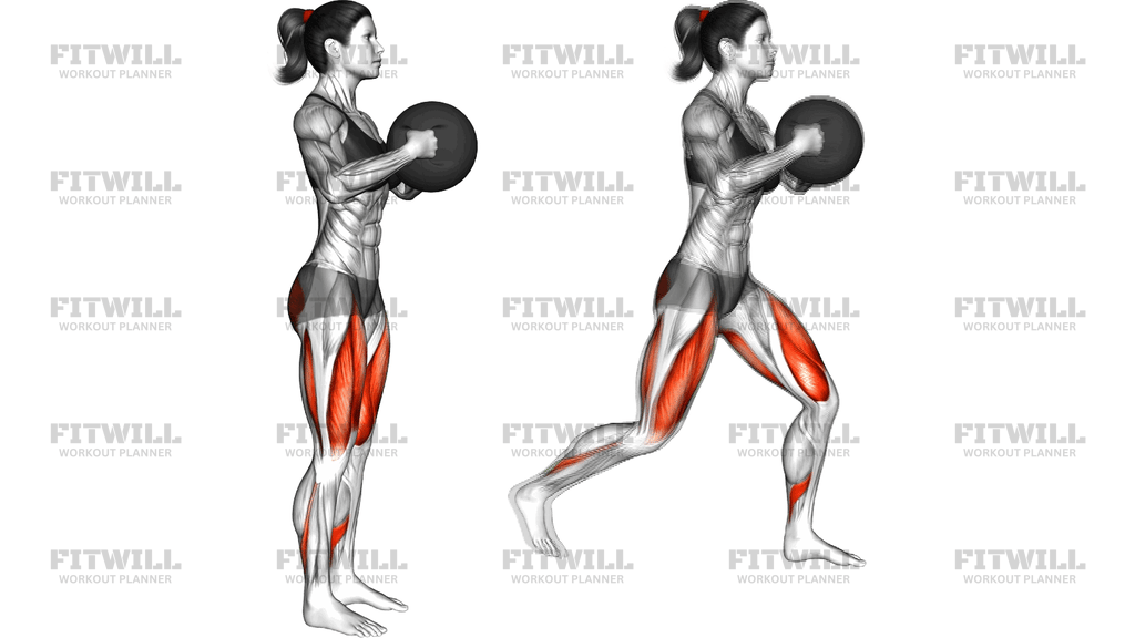 Medicine Ball Rear Lunge