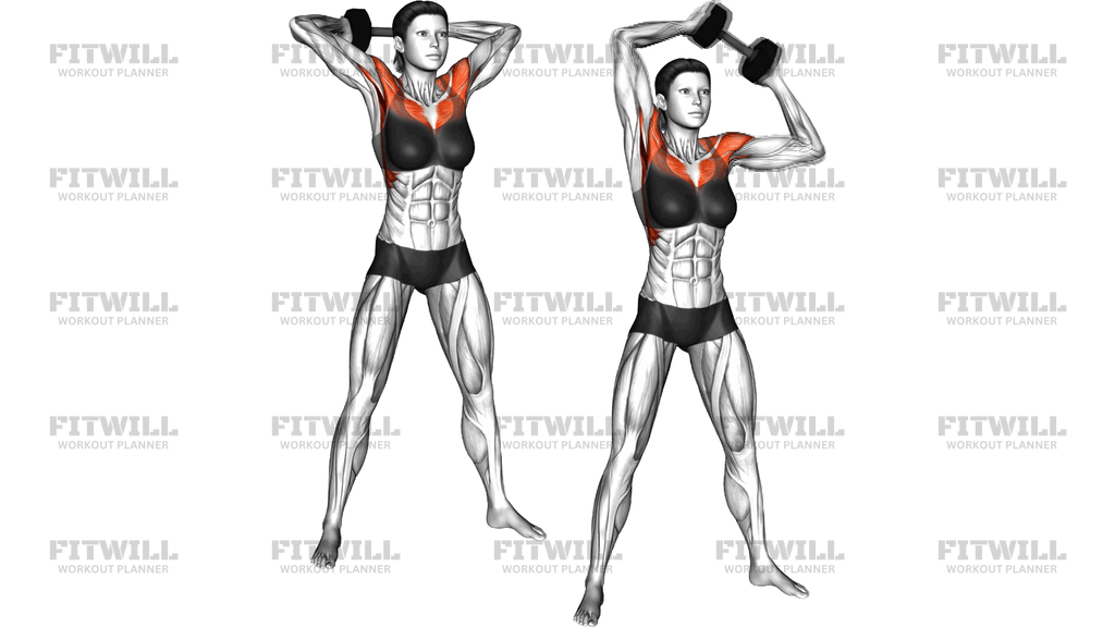 Dumbbell Standing Around Head Rotation