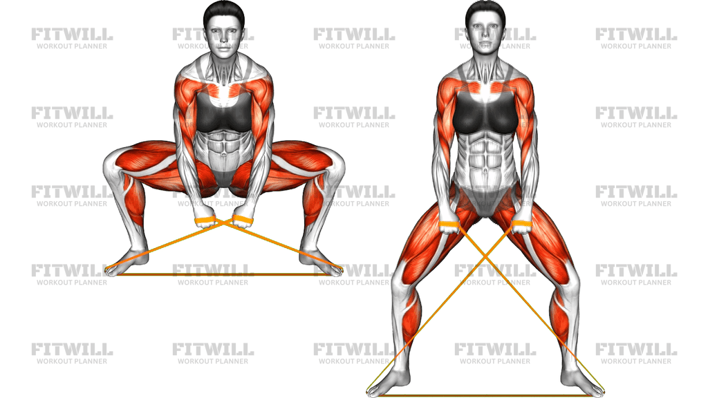 Resistance Band Sumo Deadlift High Pull