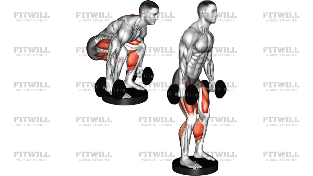 Dumbbell Deadlift From Deficit