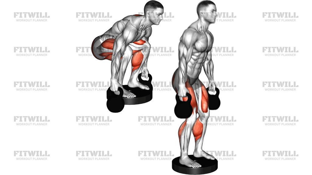 Kettlebell Deadlift From Deficit