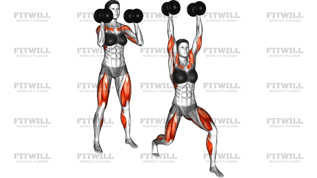Dumbbell Split Jerk