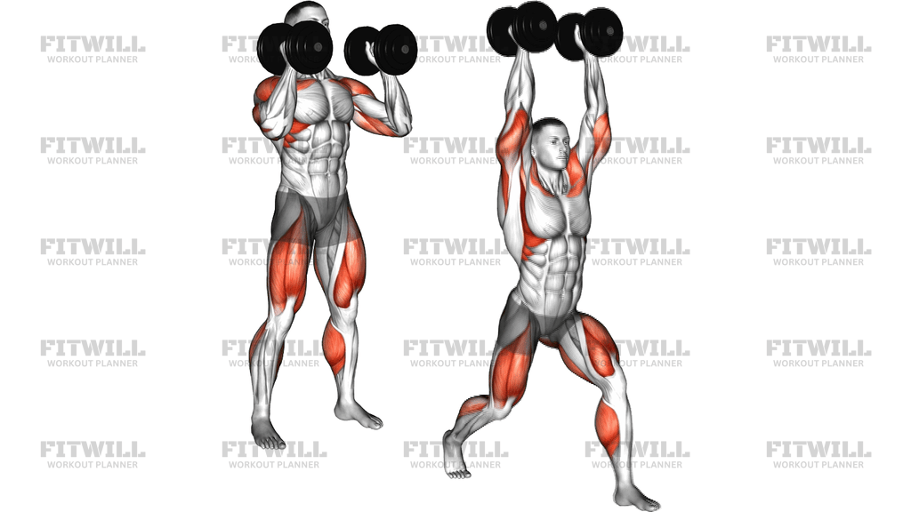 Dumbbell Split Jerk