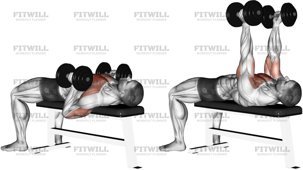 Dumbbell Lying Hammer Press