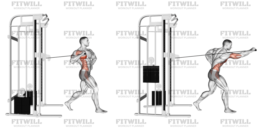 Cable Twisting Standing One Arm Chest Press Exercise Guide Techniques Benefits How to Muscles Worked Tips Tricks Fitwill