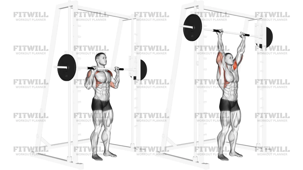 Smith Standing Shoulder Press