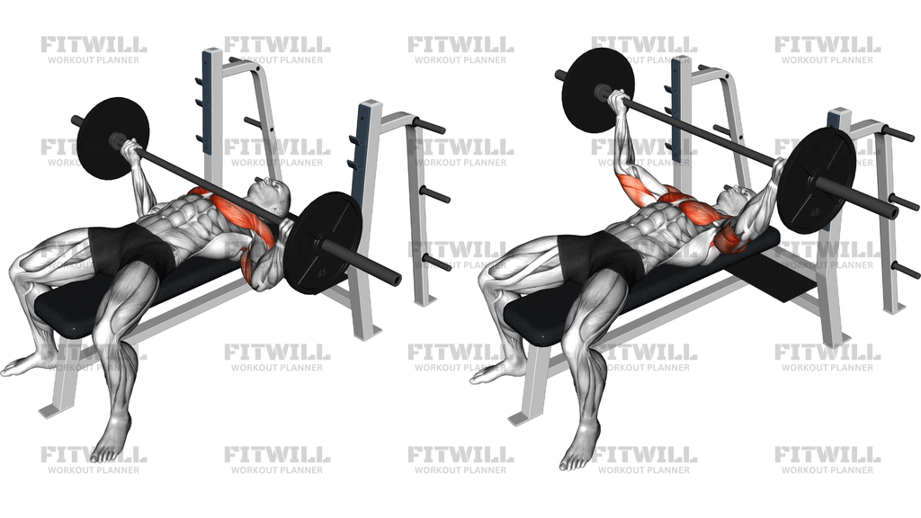Barbell Wide Reverse-Grip Bench Press