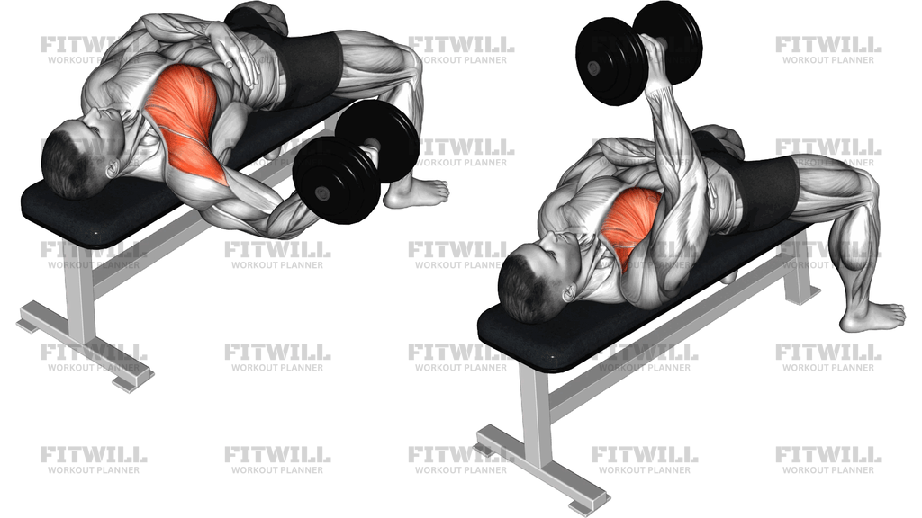 Dumbbell One-Arm Bench Fly