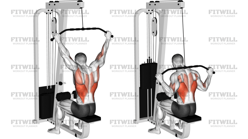 Cable Wide-Grip Rear Pulldown Behind Neck