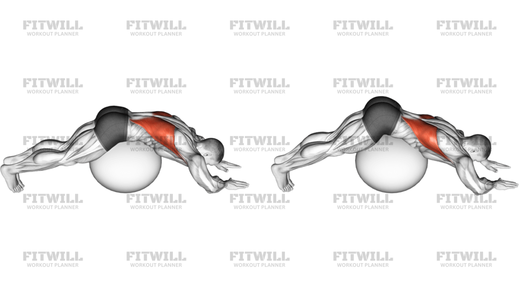 Exercise Ball Lower Back Stretch Pyramid