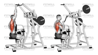 Lever One-Arm Lateral Wide Pulldown Plate Loaded