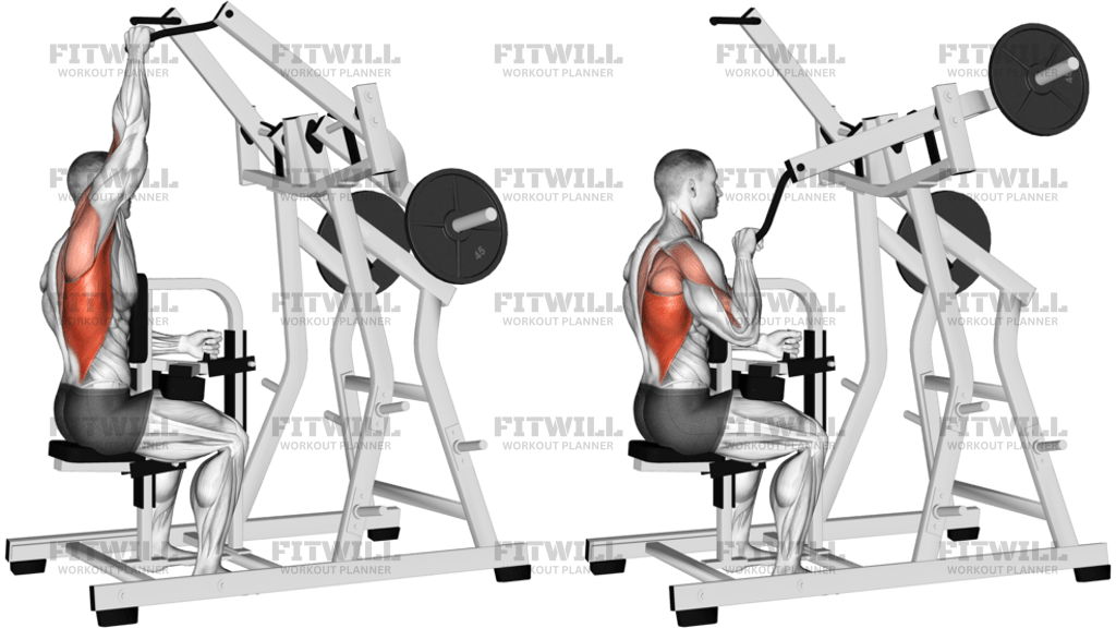 Lever One-Arm Lateral Wide Pulldown Plate Loaded