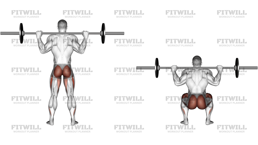 Barbell Full Squat Back POV
