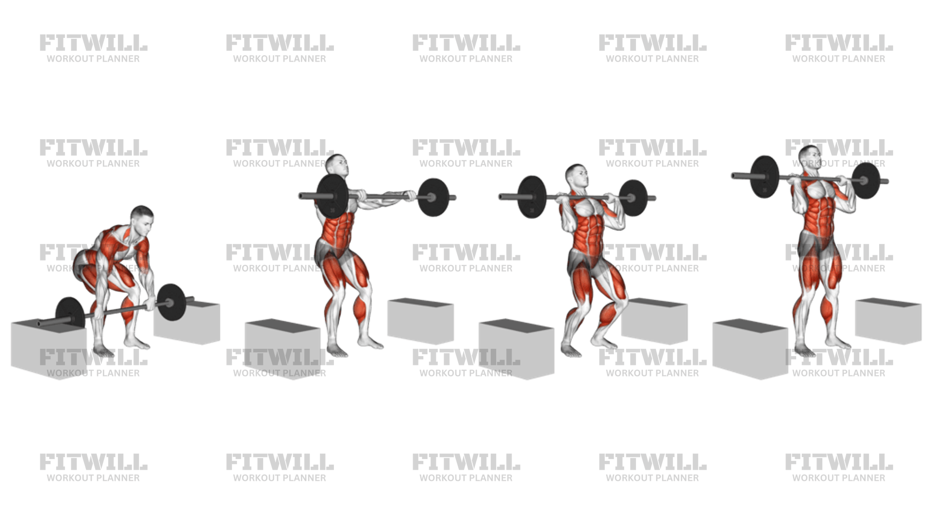 Barbell Power Clean From Blocks: Exercise Guide, Video, Techniques ...