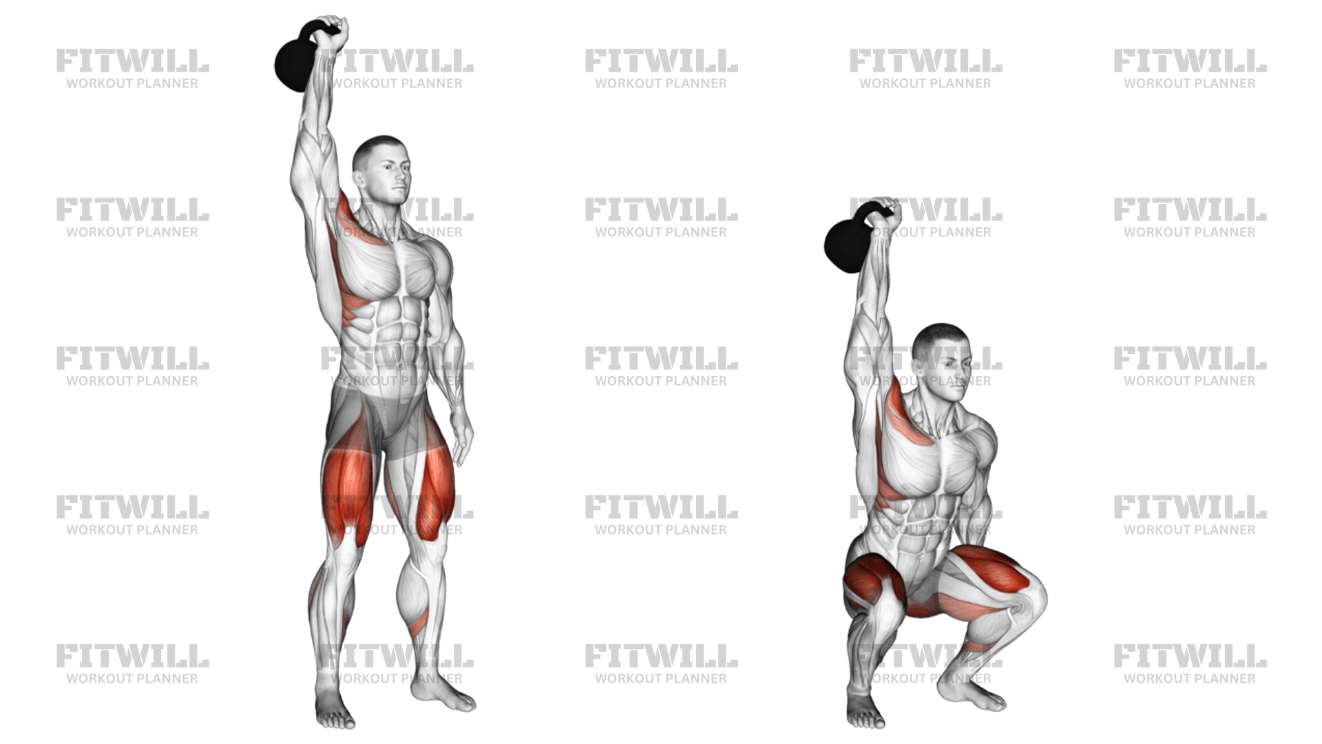 Kettlebell overhead squat hotsell