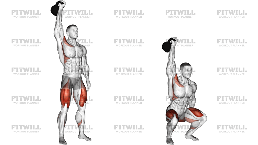 Kettlebell One-Arm Overhead Squat