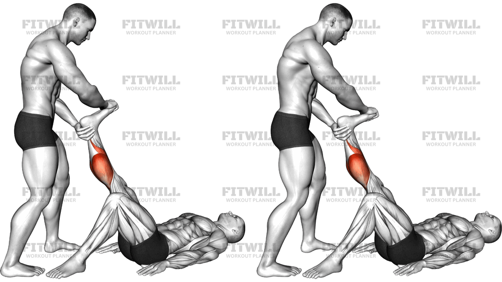 Assisted Lying Gastrocnemius Stretch