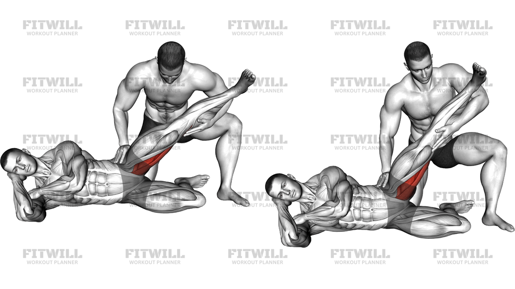 Assisted Side Lying Adductor Stretch