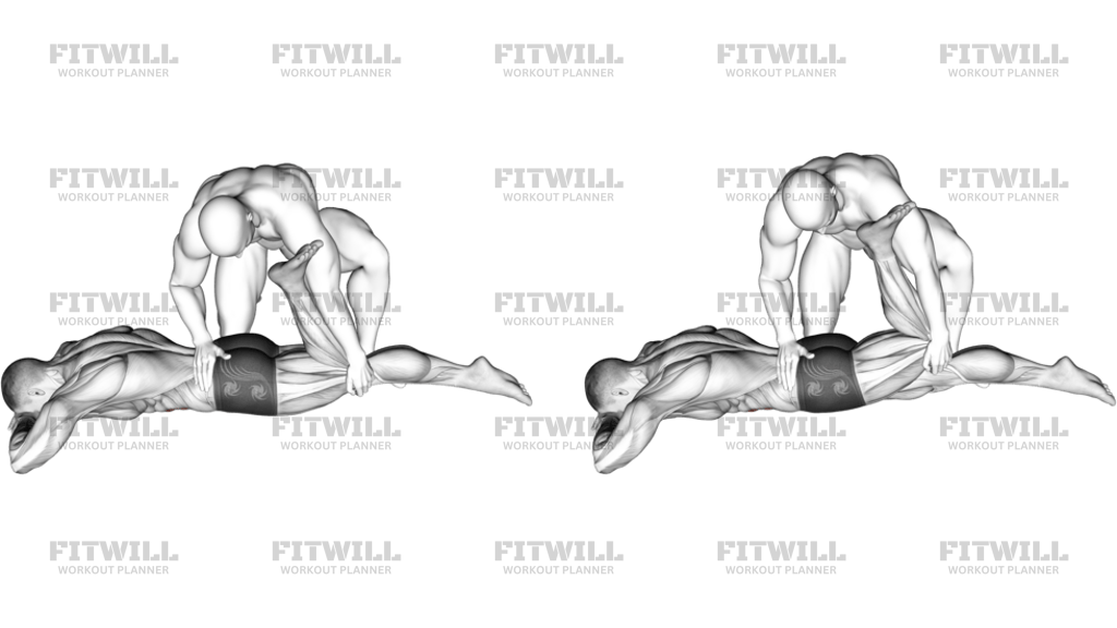 Assisted Prone Rectus Femoris Stretch